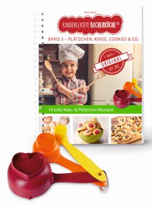 Kinderleichte Becherküche - Plätzchen, Kekse, Cookies & Co. (Band 3), ink. 3-teiliges Messbecher-Set mit Ausstechern