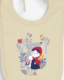 Natuurlijke slabbetje Red Riding Hood 100% biologisch katoen gecertificeerd OEKO-TEX