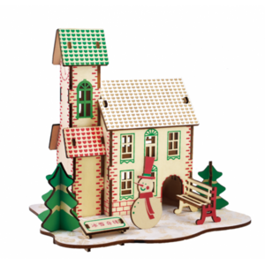 Building kit House Christmas wood color