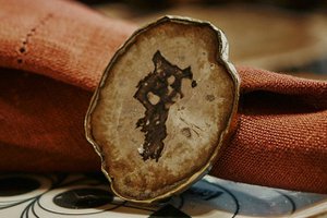 Napkin ring Petrified wood