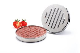 Stainless steel burger press
