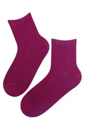 Purple viscose socks for men, soft comfortable ankle socks in deep plum color