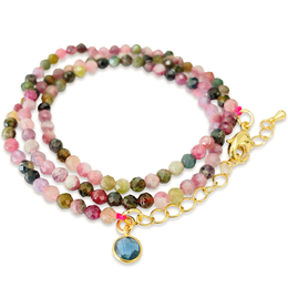 Brazalete envolvente 'Aura' hecho de turmalina (¡también se puede usar como collar!)