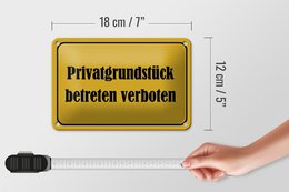 Tin sign notice 18x12cm enter private property decoration