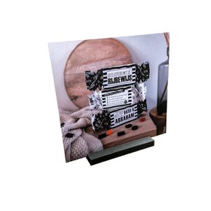 Promotional signs with wooden stand - Candy boxes