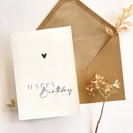 Geburtstagskarte mit Umschlag nude - Happy Birthday