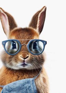 Sustainable card - Cool bunny