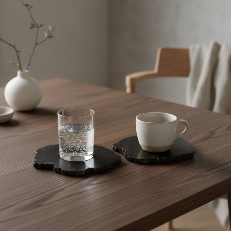 Organic Petrified Wood Coaster