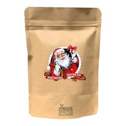 Merry Christmas-Happy New Year (garden cress) - A festive garden cress product with a cheerful Santa Claus design, perfect for holiday decor or gifting.