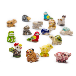 Geluksdiertje mini, aardewerk, assorti