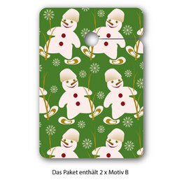 8 etiquetas de regalo con motivos invernales