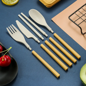 Detachable and portable cutlery kit - with case - 8 colors available