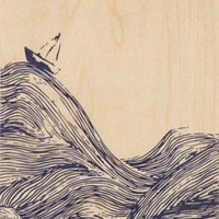 wooden postcard landscapes sea