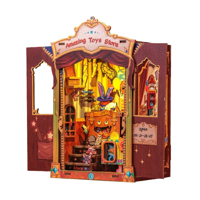 3D Booknook Amazing Toy Store Kit, 11.5x10x17cm, Art Bizniz