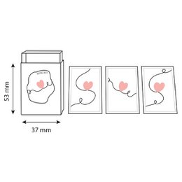 DIY Mini Art - Love Pink (4 PCs)