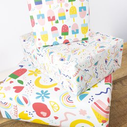 Inpakpapier Bloemen, Fruit & Fun