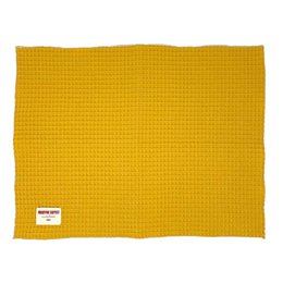 Plain Textured Placemat - Mustard Waffle - Set of 2