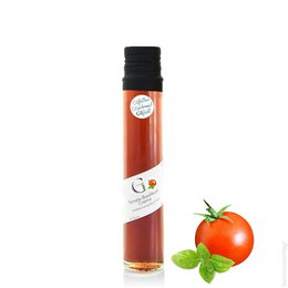 Tomato basil crema vinegar, available in 100ml, 250ml, and 350ml sizes, made with fresh tomatoes and basil.