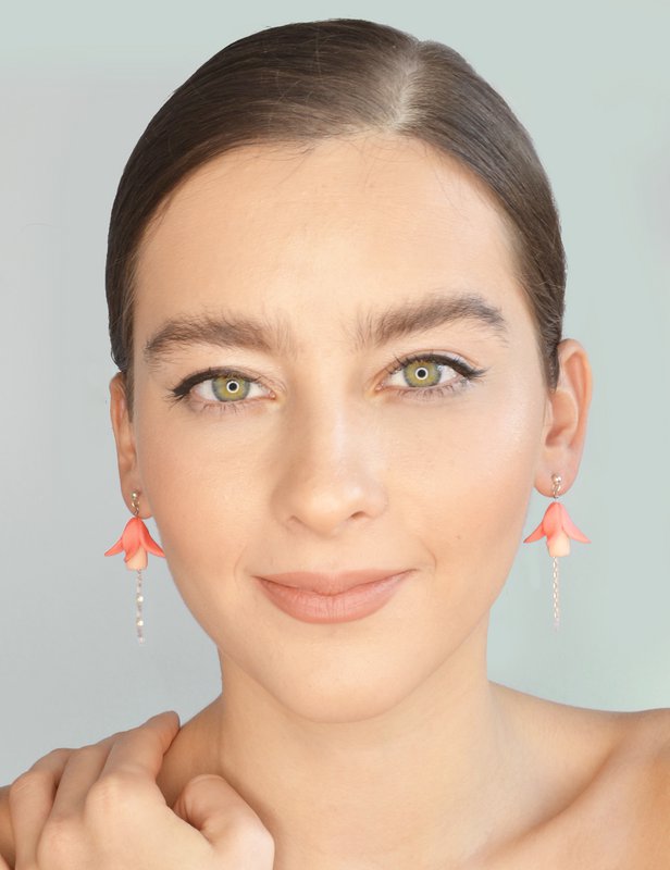 FUXIA oorbellen Coral / Rose
