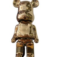 Ceramic bear 22cm gold Copy