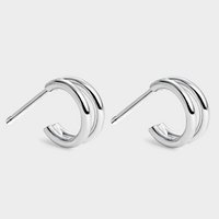 10mm double hoop earring with pressure closure
