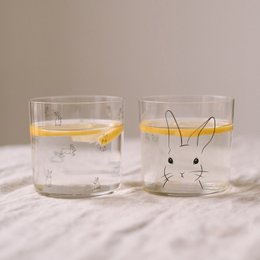 Trinkglas Hase schwarz (VE = 4 Stk)