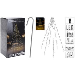 Flagpole Lighting Christmas tree shape 8m