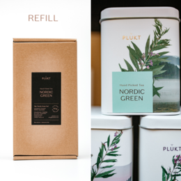 Refill NORDIC GREEN TEA - A high-quality green tea blend with a refreshing, earthy aroma and a smooth, delicate flavor.