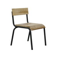 Original Stuhl Holz-Metall schwarz (2er-Set)