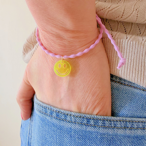 Armband Lume Charms | Smile - Neon Yellow