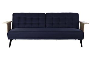 SOFA CAMA EUCALIPTO METAL 203X87X81 AZUL MB193428