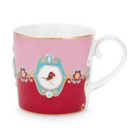 Mug Small Love Birds Medallion Red-Pink 150ml