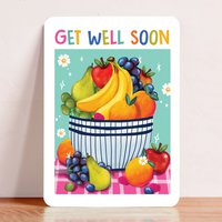 Map Get well soon Get Soon Fruit Fruit Bowl Postcard