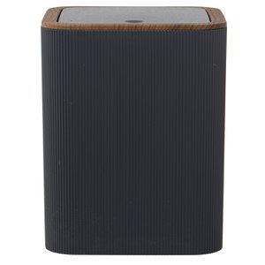 GRIJS ACRYL BADKAMER Vuilnisbak 6L, DRUKKNOPDEKSEL _18X18X22CM ST86255