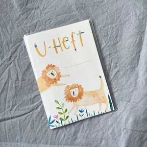 U-Heft Hülle Löwe, Geschenk zur Schwangerschaft oder Geburt, mit Fach für Impfpass und Gesundheitskarte