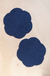 Häkel-Tischset mit Muschelmuster – 2er-Set