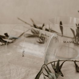 Trinkglas im 2er Set Mama & Mini (VE = 4 Sets)