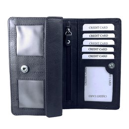 Skórzany Portfel Damski RFID - Skórzany Portfel Damski - Model Harmonijka