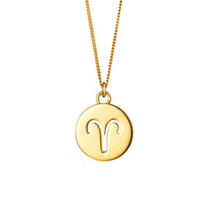 Halskette Widder Sternzeichen 925/- Sterling Silber vergoldet