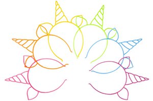 UNICORN TIARA. NEON 6ASS