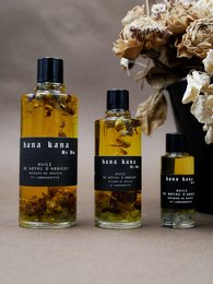 Apricot, mallow, and labradorite oil in 50ml, 100ml, and 15ml sizes. Body oil product with natural ingredients.