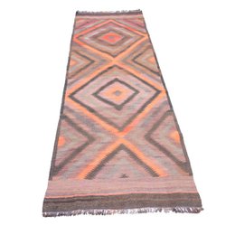 Tappeto vintage in lana Kilim Makara