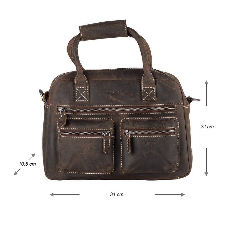 Ladies Bag Buffalo Leather In 3 Colors With A Shoulder Strap And Handles – Medium Size