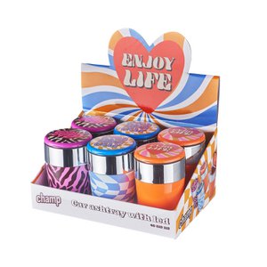 Asbak met LED 'Good Vibes'