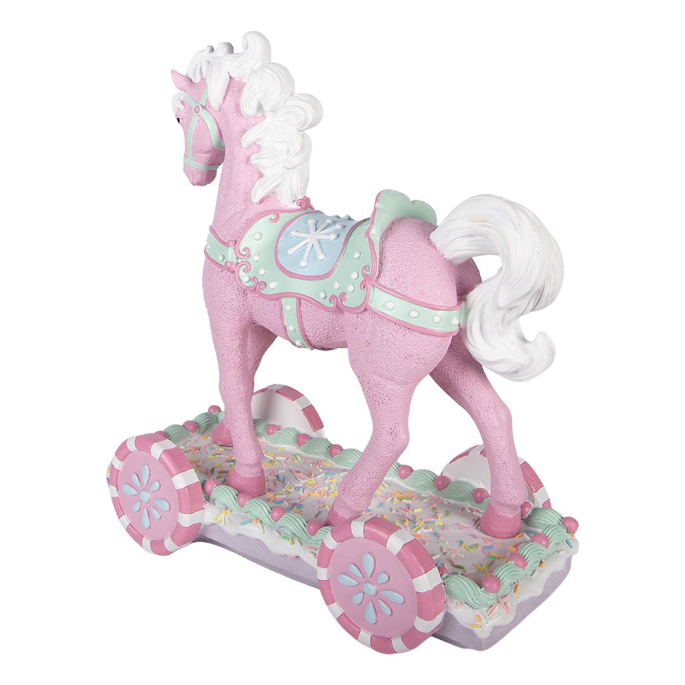 Decoratie Beeld Paard 35x16x38 cm Roze Kunststof