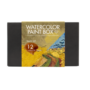 Watercolor set,  Van Gogh, Wheatfield with crows