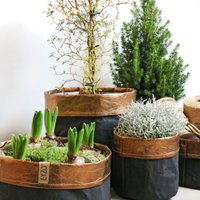 SIZO Papiertüte schwarz/Kupferkante mit wasserdichter, biologisch abbaubarer Einlage