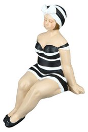 Poly Figur "Becky" schwarz/weiß VE 6 so