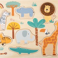 Placement puzzle “Safari” | Motor skills toys | Wooden toys