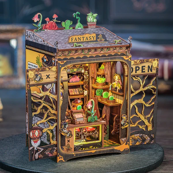 3D Boeknook Fantasy Plantenwinkel Kit voor DIY Liefhebbers
